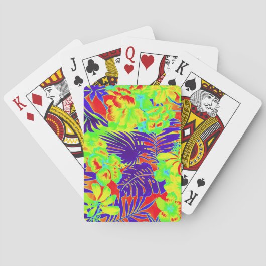 Jeu De Cartes Hawaï au néon (dos)
