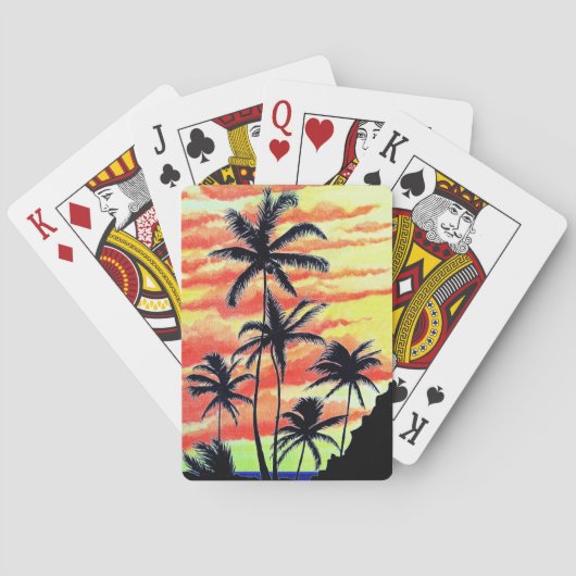 Jeu De Cartes Hawaiian Sunset Coco Palms  (dos)