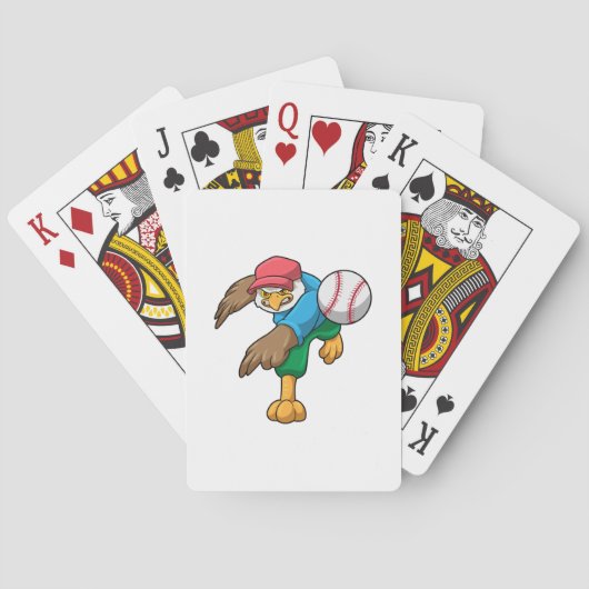 Jeu De Cartes Hawk au baseball avec batte de baseball (dos)