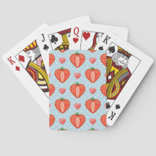 Jeu De Cartes Heart Strawberries with Polka Dots And Hearts