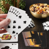 Jeu De Cartes Hélicoptère Robinson R44 au coucher du soleil (In Situ)