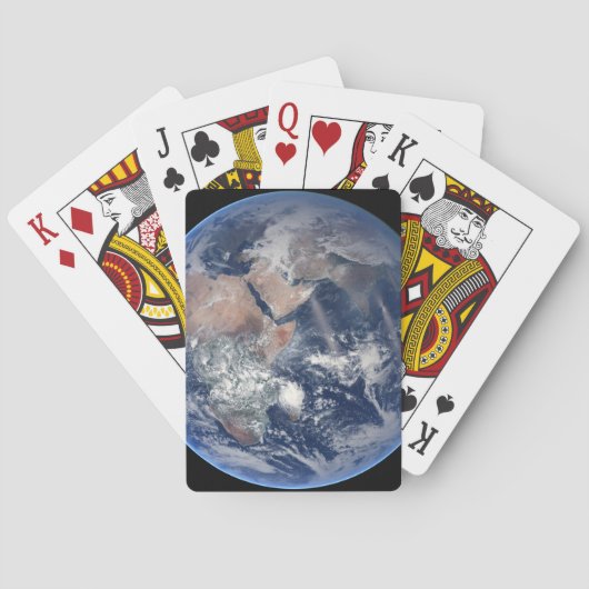 Jeu De Cartes Hémisphère Est Sur La Planète Terre. (dos)