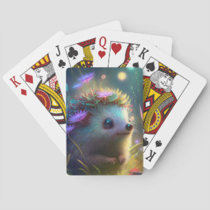 Jeu De Cartes Hérisson Animal Portrait Peinture Faune Extérieur