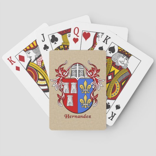 Jeu De Cartes Hernandez, Bouclier héraldique avec manteau (dos)