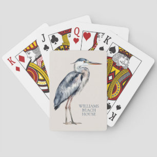 Jeu De Cartes Héron bleu côtier personnalisé