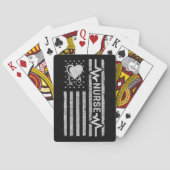 Jeu De Cartes Héros américain Drapeau Héros Coeur Infirmière App (dos)