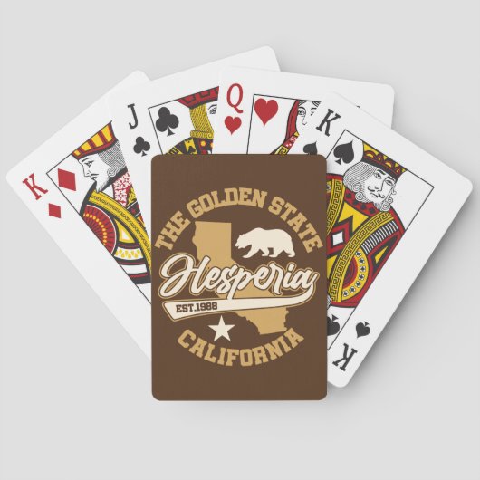 Jeu De Cartes Hesperia, Californie (dos)