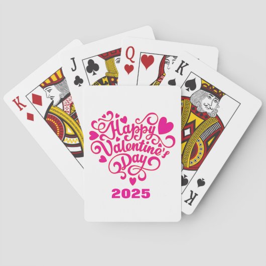 Jeu De Cartes Heureuse Sainte-Valentin (dos)