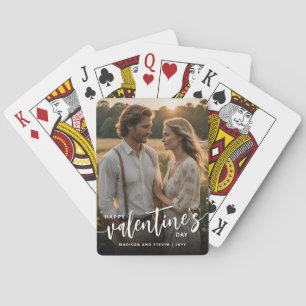 Jeu De Cartes Heureuse Sainte-Valentin photo personnalisé Élégan