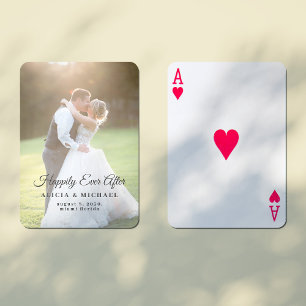 Jeu De Cartes Heureux toujours après la faveur de mariage des je