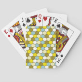 Jeu De Cartes Hexagon Pattern in Yellow, Green and Blue (dos)