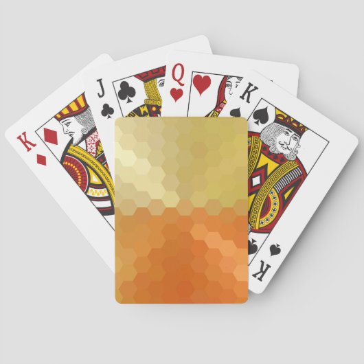 Jeu De Cartes Hexagonal jaune et orange sans Motif (dos)