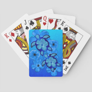 Jeu De Cartes Hibiscus Bleus Et Tortues Honu