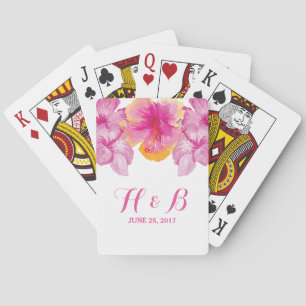 Jeu De Cartes Hibiscus brossé Floral Playing Cards