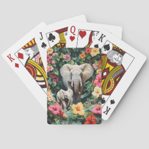 Jeu De Cartes Hibiscus des éléphants et du veau