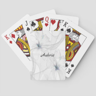 Jeu De Cartes Hibiscus Design Fluide avec Voile Lace