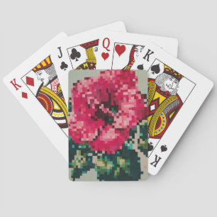 Jeu De Cartes Hibiscus Soft Pastel Floral Pixel Art