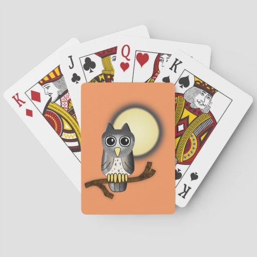 Jeu De Cartes Hibou d'Halloween (dos)