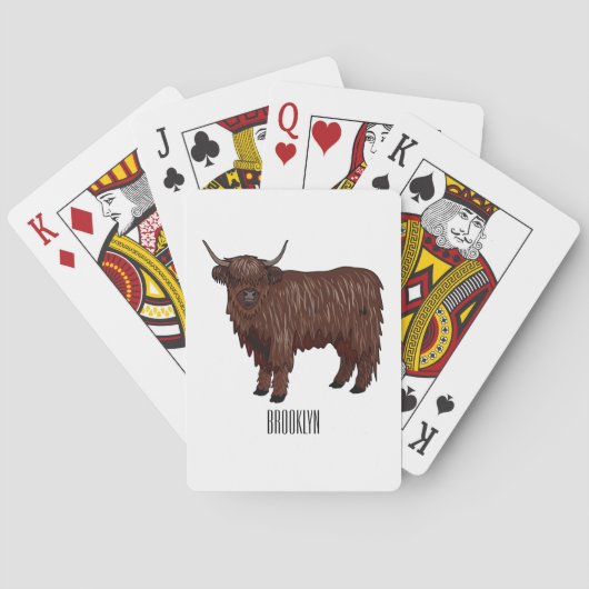 Jeu De Cartes Highland cow (dos)