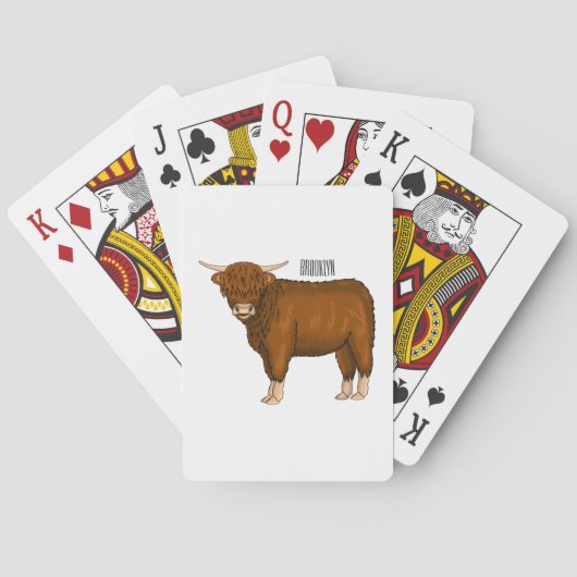 Jeu De Cartes Highland cow (dos)