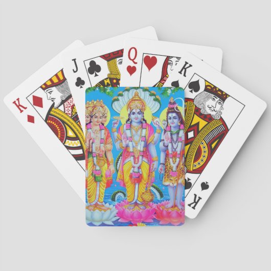Jeu De Cartes Hindu Trinity Brahma Vishnu Shiva (dos)