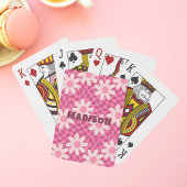 Jeu De Cartes Hippie Retro Super Rose Fleurs de marguerite Nom p