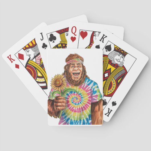 Jeu De Cartes Hippie Sasquatch Avec Tournesol (dos)
