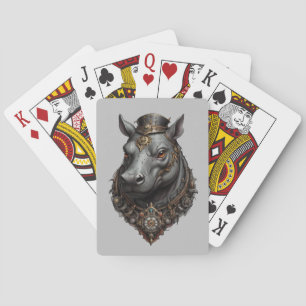 Jeu De Cartes Hippo Steampunk Design,