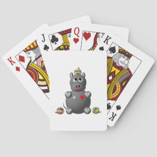 Jeu De Cartes Hippopotame mignon avec des hamsters