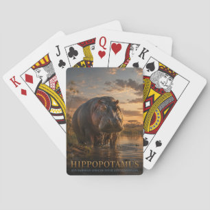 Jeu De Cartes Hippopotame Rivière Africaine ANIMALS Poker