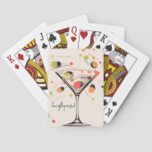 Jeu De Cartes Hipster Martini Mid Century Olives modernes (dos)