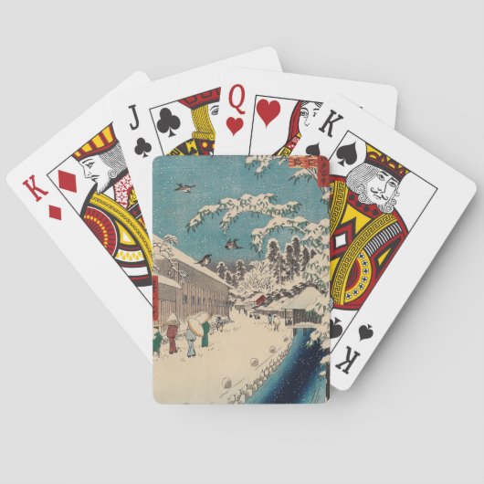 Jeu De Cartes Hiroshige hiver paysage Japon pays (dos)