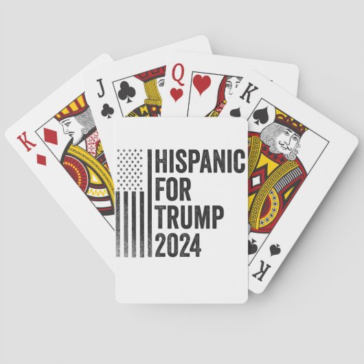 Jeu De Cartes Hispanique Pour Trump 2024 - Drapeau Patriotique A (dos)