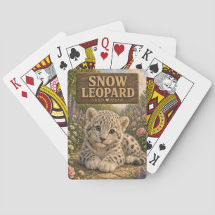 Jeu De Cartes Histoire de bébé léopard des neiges mignon livre d