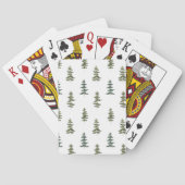 Jeu De Cartes Hiver branché | Motif d'arbre de Noël (dos)