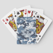 Jeu De Cartes Hiver Camouflage bleu neige, Militaire, Armée (dos)