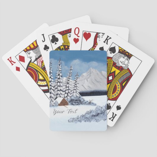 Jeu De Cartes Hiver enneigé (dos)
