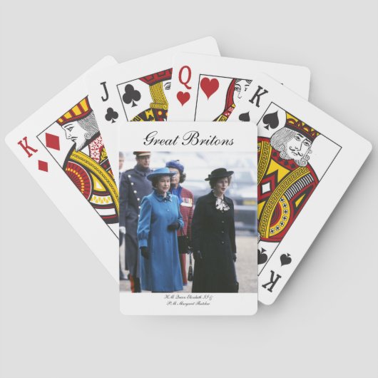 Jeu De Cartes HM Queen Elizabeth II-Margaret Thatcher (dos)