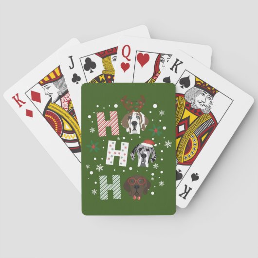 Jeu De Cartes Ho Ho Ho Great Dane Joyeux Noël (dos)