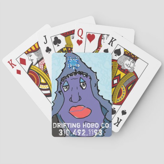 Jeu De Cartes hobo à visage ridé jouant aux cartes (dos)