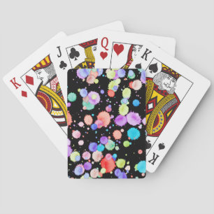 Jeu De Cartes holiES - Splatter multicolore 1 + votre backgr.