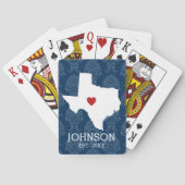 Jeu De Cartes Home State Map Art - Custom Name Texas (dos)