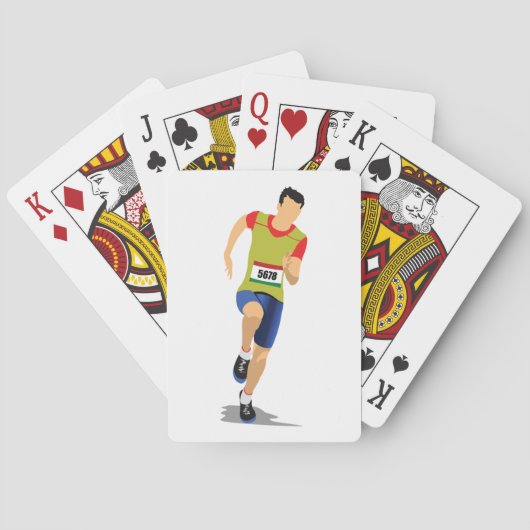 Jeu De Cartes Homme Coureur Athlétisme Jouer Cartes (dos)