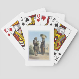 Jeu De Cartes Homme et femme fellah, illustration de 'La Vallée