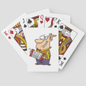 Jeu De Cartes Homme Jouant L'Accordion (dos)