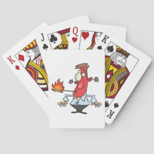 Jeu De Cartes Homme Rouge Drôle avec Thermomètre de Fièvre