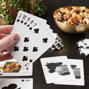 Jeu De Cartes Homme tenant Cheval Léger Jouer Cartes