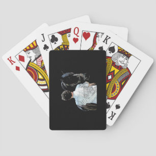Jeu De Cartes Homme tenant Cheval Sombre Jouer Cartes