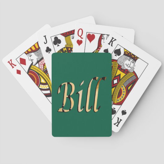 Jeu De Cartes Hommes appelés Bill, (dos)