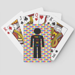 Jeu De Cartes Hommes gays LGBTQ Silhouette et arc-en-ciel